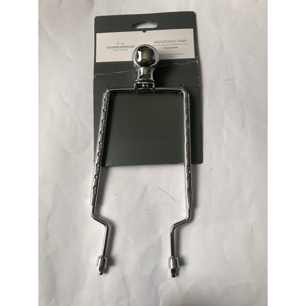 Threshold Metal Adjustable Lamp Harp Chrome Finish 8"-12" Tall Silver